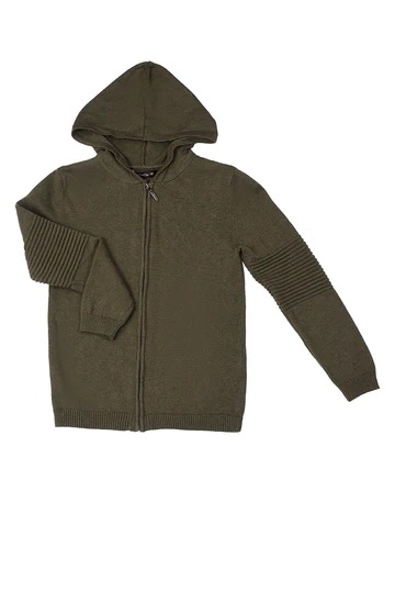 KDS-BC-12579 HOODED PULL OVER GREEN